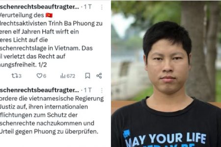 Đặc phái viên về nhân quyền của Chính phủ Đức lên án Chính phủ Việt Nam vi phạm quyền tự do ngôn luận