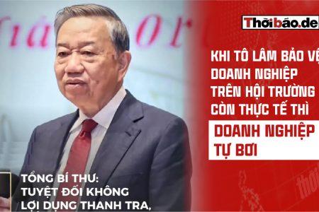 KHI TÔ LÂM BẢO VỆ DOANH NGHIỆP TRÊN HỘI TRƯỜNG, CÒN THỰC TẾ THÌ DOANH NGHIỆP…TỰ BƠI