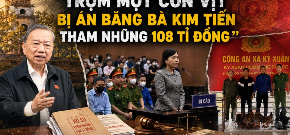 Trộm một con vịt bị án bằng bà Kim Tiến tham nhũng 108 tỉ đồng