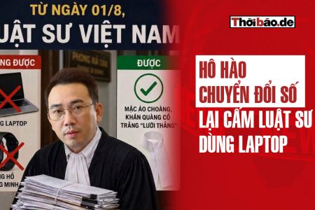 Hô hào chuyển đổi số, lại cấm luật sư dùng laptop