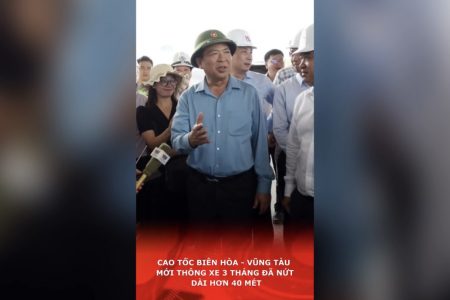 Cao tốc Biên Hòa – Vũng Tàu mới thông xe 3 tháng đã nứt dài hơn 40 mét