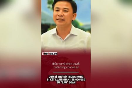 Cựu Bí thư Đỗ Trọng Hưng bị kết luận nhận 150.000 USD từ “bầu” Đoan