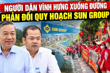 빈흥 주민들, 선그룹 개발 계획에 반대하며 거리로 나서